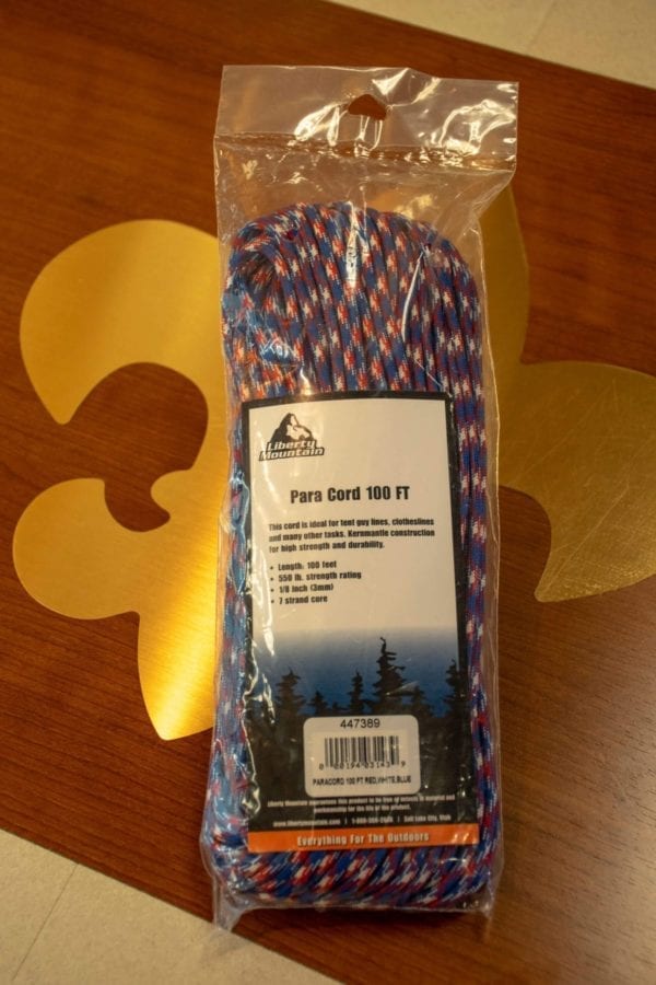 Paracord 100 ft - Red White and Blue - Image 2