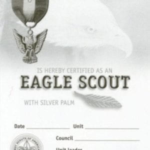 Eagle Scout Silver Palm pocket certificate (single)