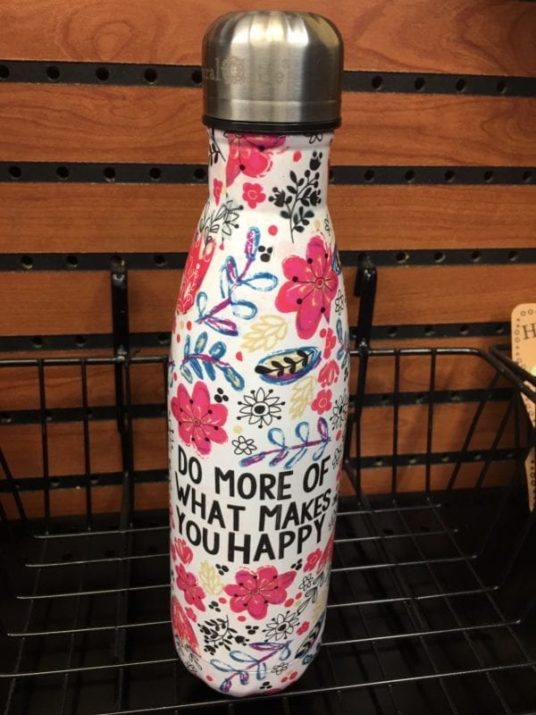 "Do More of What Makes You Happy" Water Bottle -- THIS ITEM IS NO LONGER AVAILABLE