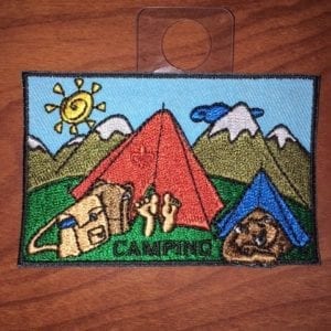 Camping activity recognition patch - THIS ITEM IS NO LONGER AVAILABLE