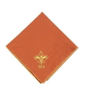 Neckerchief, clay with gold embroidery - THIS ITEM IS NO LONGER AVAILABLE