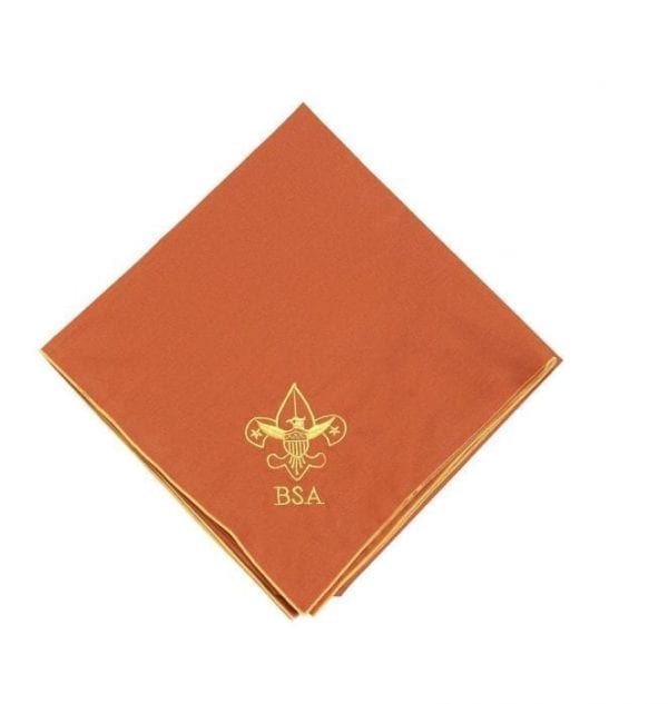 Neckerchief, clay with gold embroidery - THIS ITEM IS NO LONGER AVAILABLE