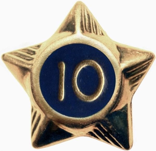 Service Star, 10 years