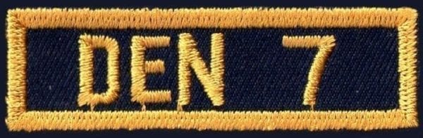 Cub Scout Den Numeral 7