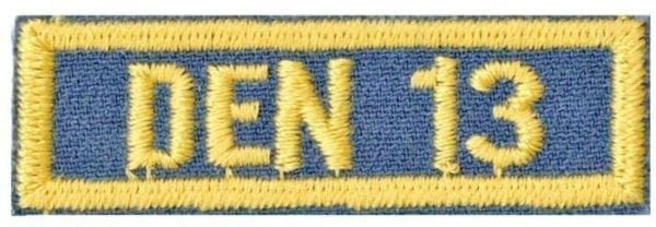 Cub Scout Den Numeral 13 - THIS ITEM IS NO LONGER AVAILABLE
