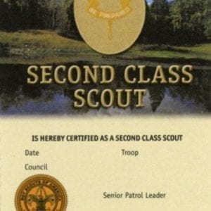 Second Class Rank pocket certificate (single) -- THIS ITEM IS NO LONGER AVAILABLE