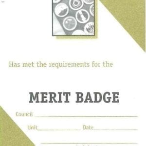 Merit Badge pocket certificate (single) -- THIS ITEM IS NO LONGER AVAILABLE