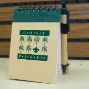Lost Pines Tan/Green Notepad - THIS ITEM IS NO LONGER AVAILABLE