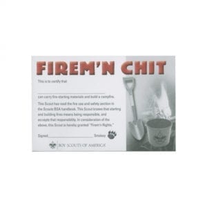 Firem'n Chit Pocket Certificate