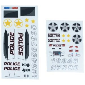Pinewood Derby Pre Cut Police Car Decals - THIS ITEM HAS BEEN DISCONTINUED