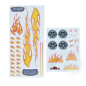 Pinewood Derby Pre Cut Orange Flames Decals - THIS ITEM HAS BEEN DISCONTINUED