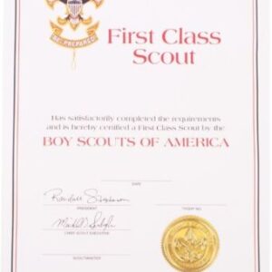 First Class Certificate - This item has been replaced by #656993