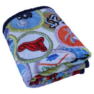 BSA Merit Badge Fleece Sherpa Throw Blanket - THIS ITEM IS NO LONGER AVAILABLE