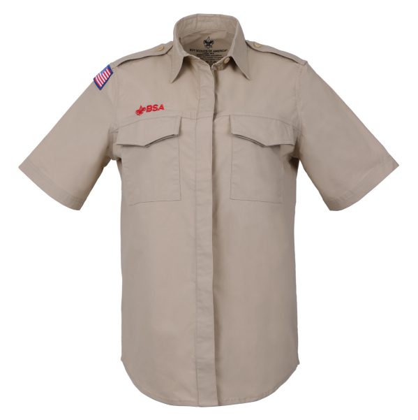 Scouts BSA Uniform Short Sleeve Shirt, Khaki - Women's, XS-2XL