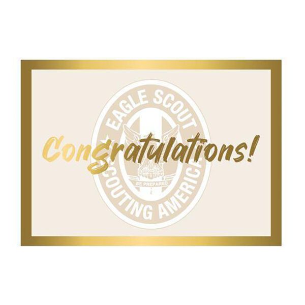 Eagle Scout Congratulations Card, Gold Foil