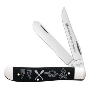 Case Knives Embellished Smooth Black Synthetic Trapper